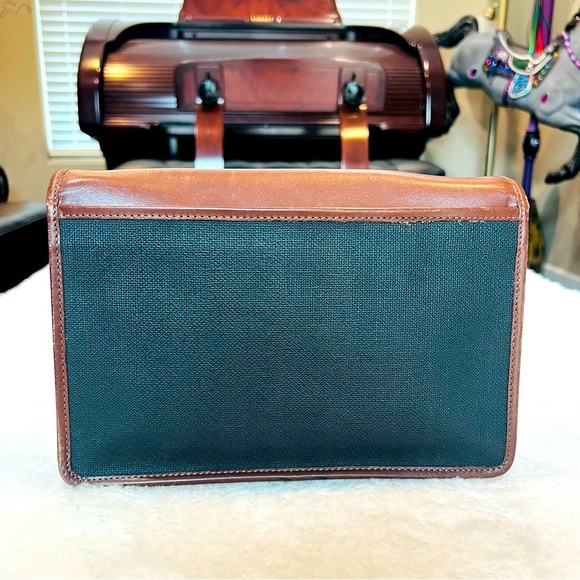 Dunhill Vintage pVC 2 tone Brown/Black PVC Leather Clutch Bag w/ 2 keys - Picture 10 of 16